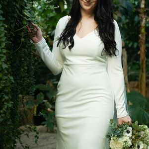 Lulus maxi long sleeve mermaid wedding dress